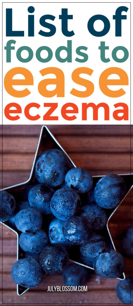 You probably know the triggers foods for eczema you should avoid. But what about foods that help eczema go away? Here they are!