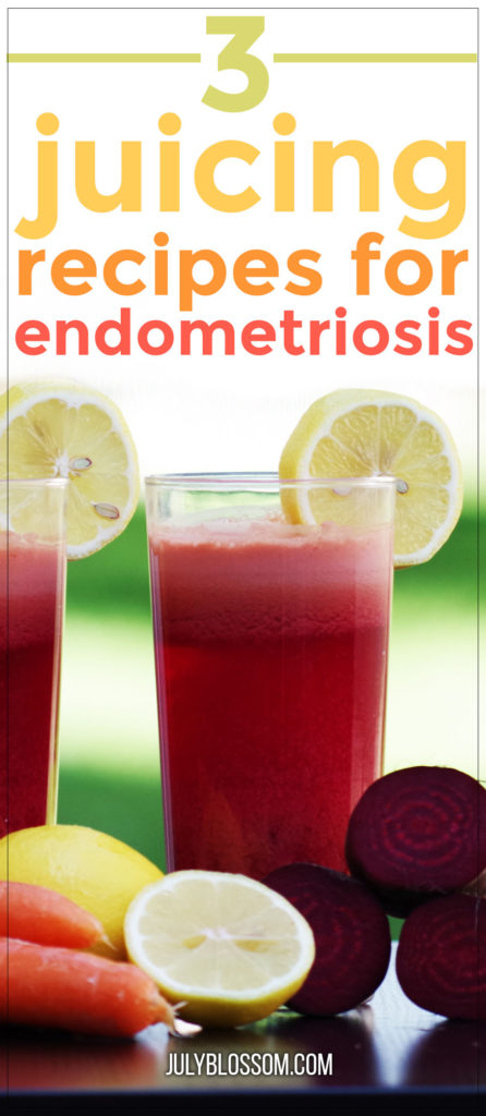 Do you have endo and are struggling to increase your veggie intake? My tip – make juices! Here are 3 healing juicing recipes for endometriosis. 