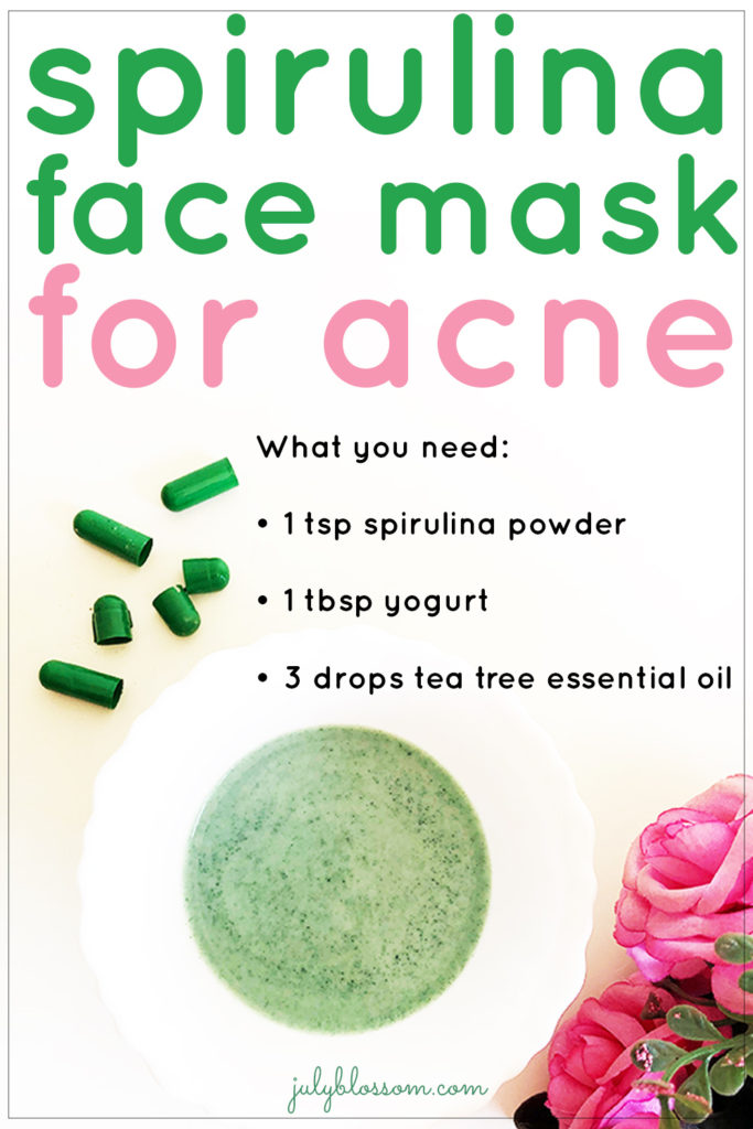 Use this spirulina face mask for acne to get rid of those annoying angry pimples! 