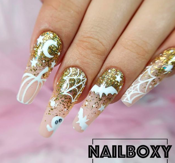 30 Cute & Creepy Halloween Nail Ideas 2021 - ♡ July Blossom