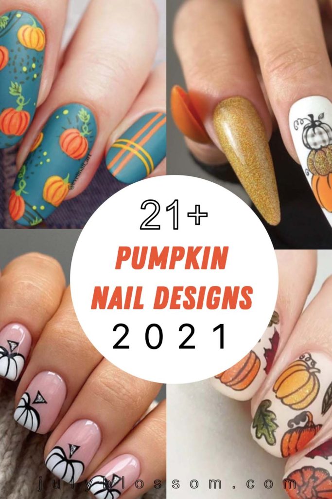 21 + Unique Pumpkin Nail Designs ♡ July Blossom