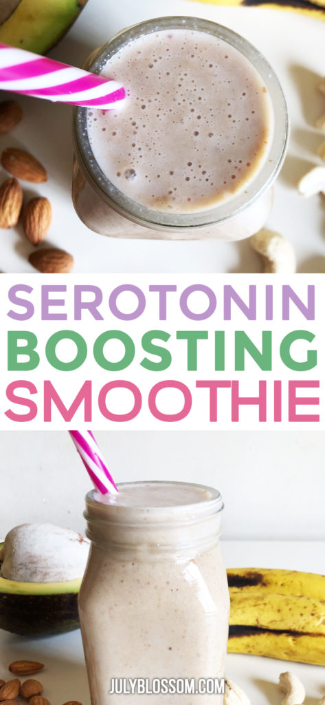 A serotonin boosting smoothie may be just the thing you need to increase serotonin (happiness hormone) levels!