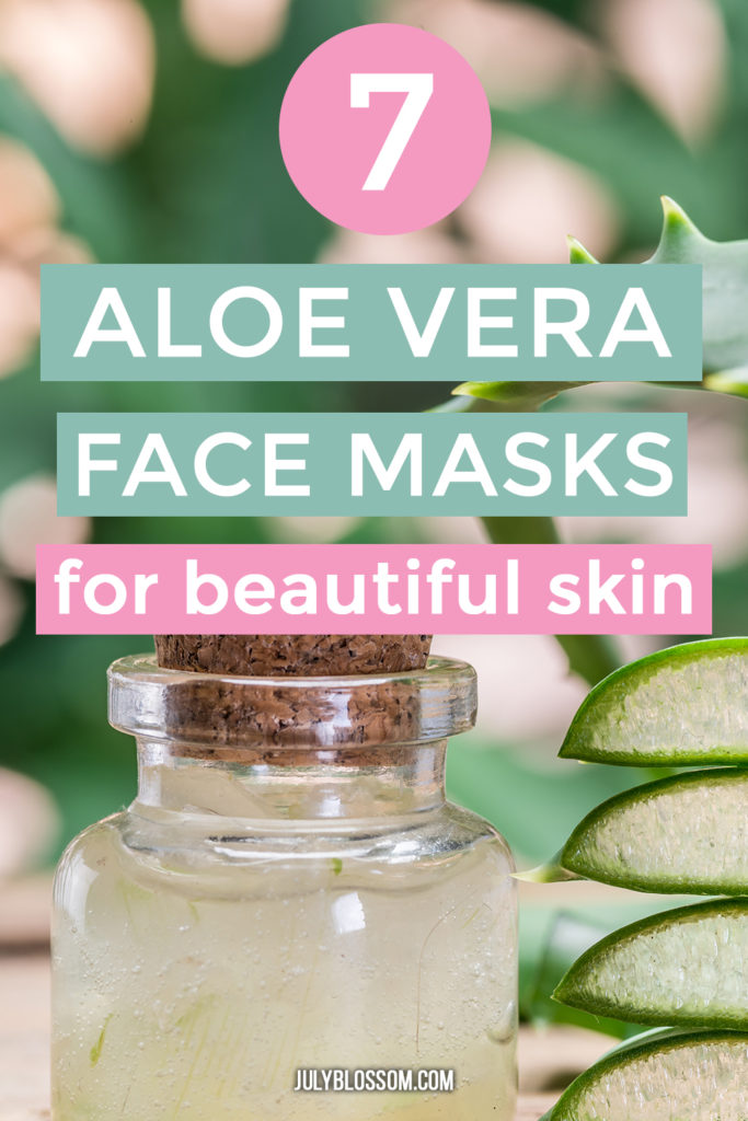 Find 7 exciting Aloe Vera face mask recipes for beautiful skin in this post! 