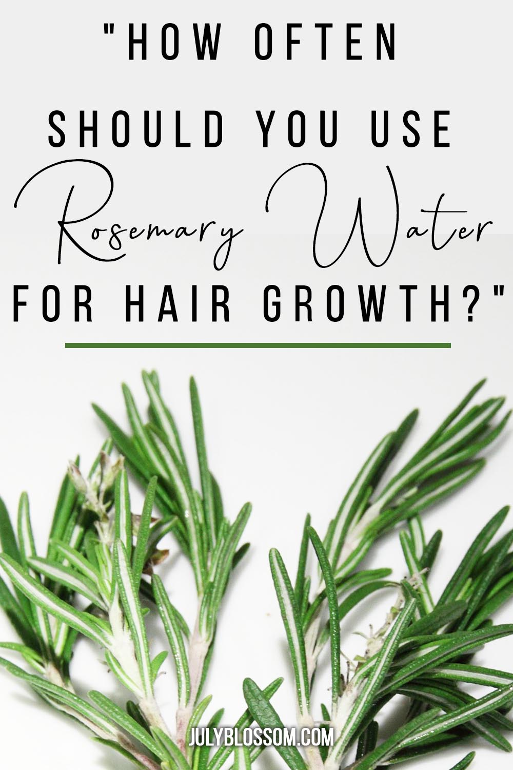 How Often Should You Use Rosemary Water on your Hair? - ♡ July Blossom ♡