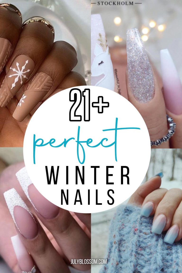 21+ Perfect Winter Nail Designs 2021 - ♡ July Blossom