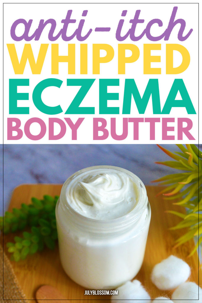 Below is a recipe for a rich healing DIY anti-itch whipped body butter for eczema prone skin. If you suffer from red, dry, itchy, flaky or patchy skin, then this is the body butter for you!