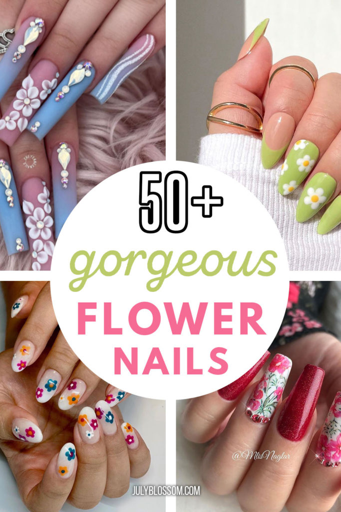 Who doesn't love flowers? Get these flower nail designs painted on your nails for a pretty look! These are perfect for spring but honestly, you can rock them any time of the year. 