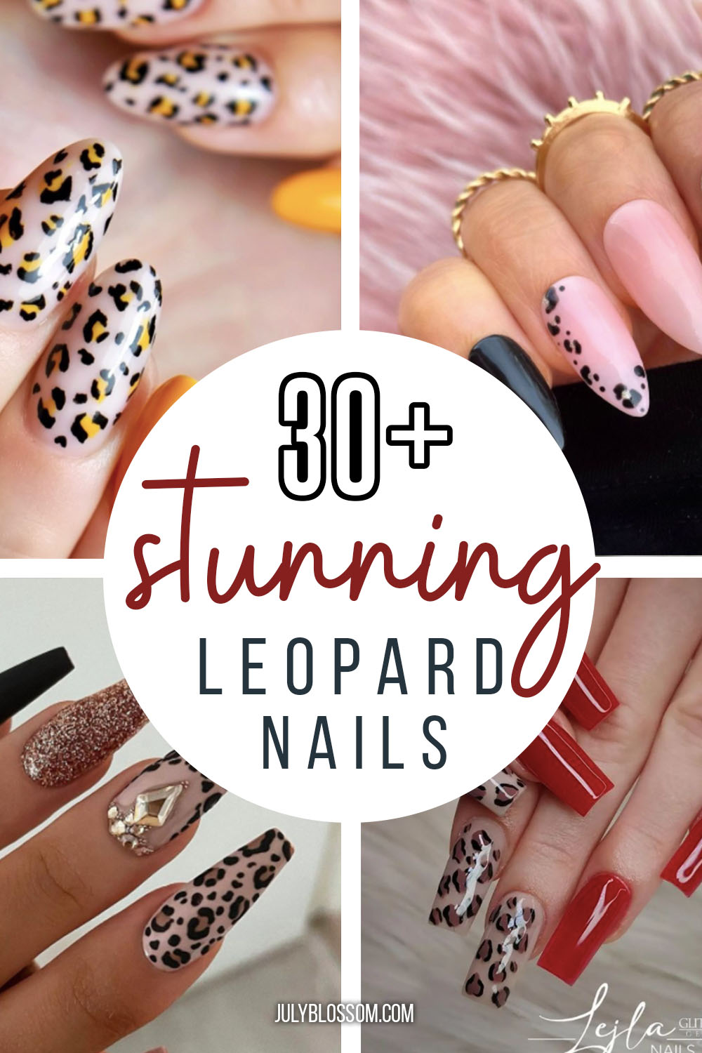 30+ Stunning Leopard Print Nail Art - ♡ July Blossom ♡