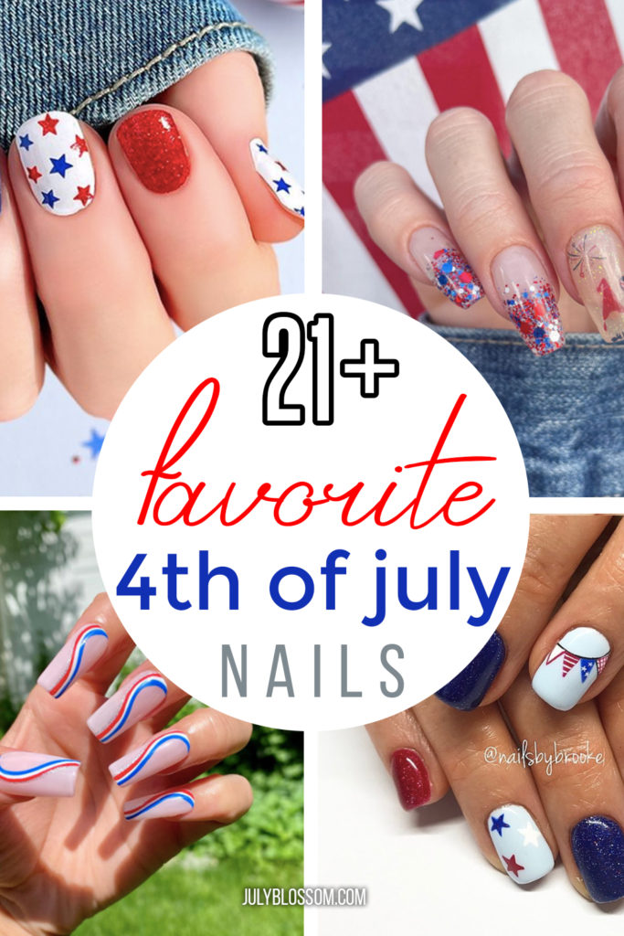 Below is nail inspiration perfect for memorial day/ 4th of July nails! Mark this holiday with a bang! 