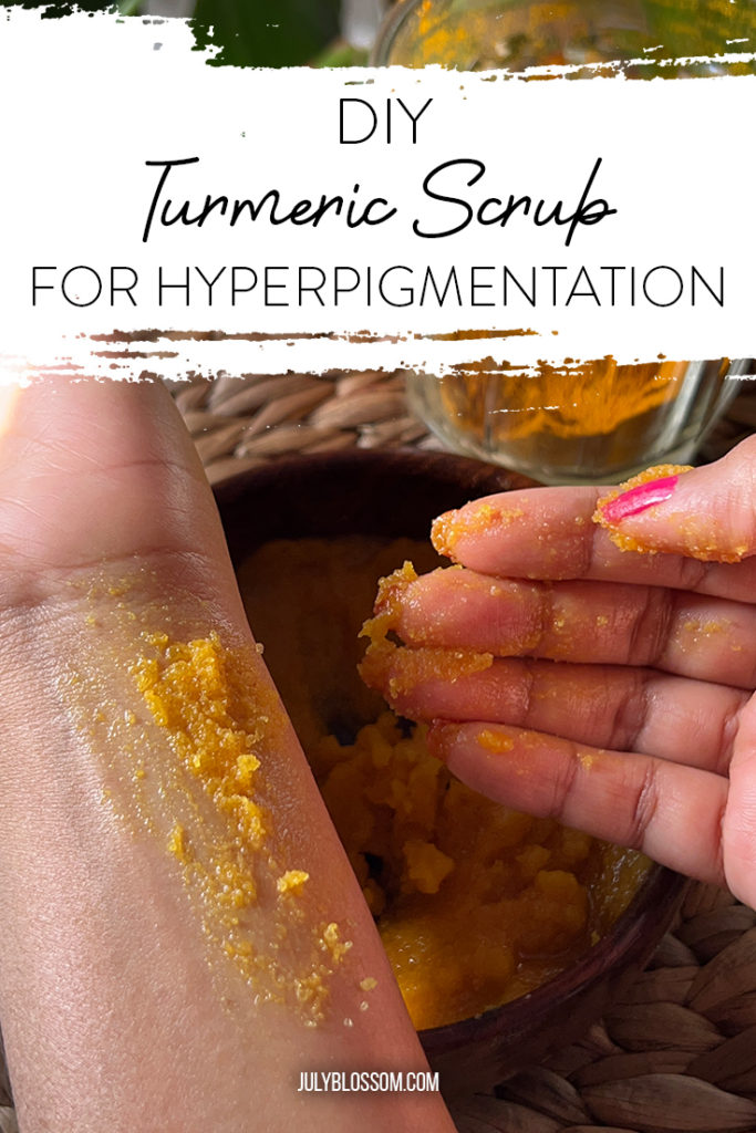 For all my beauties with dark inner thighs, armpits, bikini area and spots, etc, this DIY turmeric scrub for hyperpigmentation is a must try!