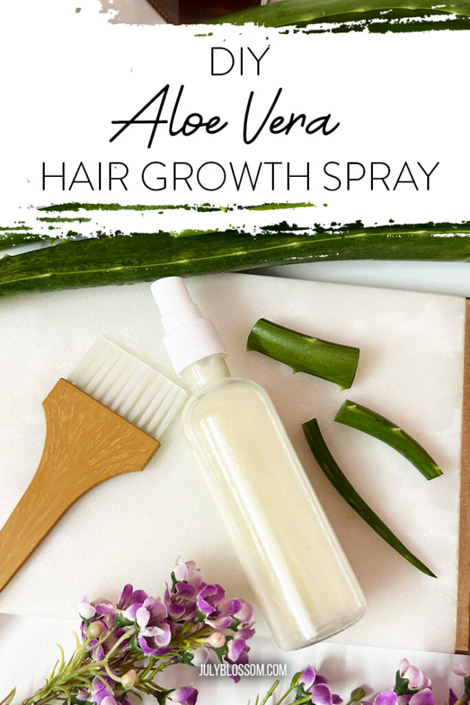 find instructions of how to make a DIY aloe vera hair growth spray! There's only one difference, for a DIY aloe vera hair growth spray, use fresh aloe vera gel to create a liquid consistency.