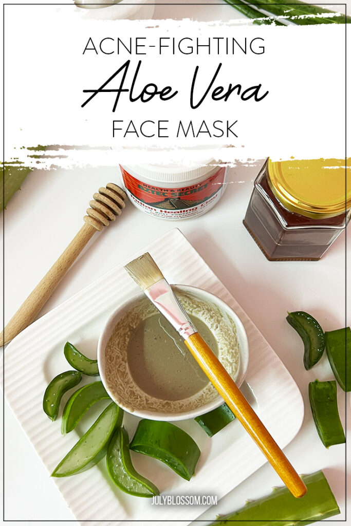 A DIY anti-acne face mask is something you need to try if you want to cool down acne inflammation, detox clogged pores, reduce oiliness and prevent future breakouts.

This face mask contains fresh aloe vera gel, bentonite clay, honey and tea tree essential oil.
