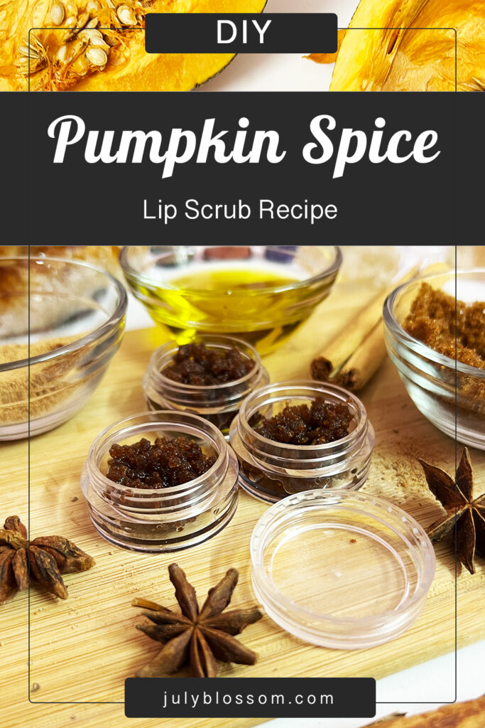 Make your lips EXTRA scrumptious with this DIY Pumpkin Spice Lip Scrub! It has natural lip plumping & reddening effects for soft, kissable lips!