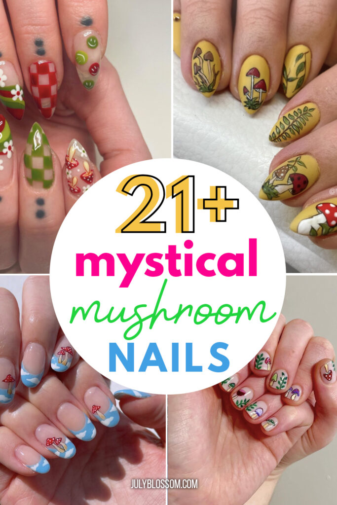 Mushrooms nails are totally a thing, especially nowadays! From trippy psychedelic mushrooms to cute toadstools in a flower meadow, find all kinds of mushroom nail designs to try in your next mani! 