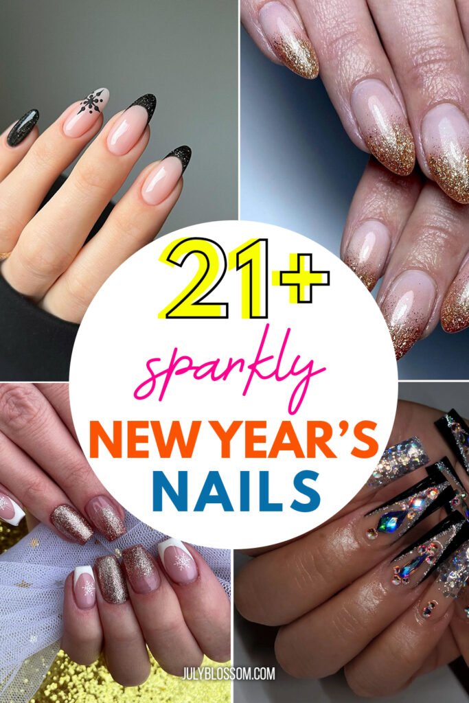 Let's welcome the new year with these set of gorgeous & glam New Year's nails! 