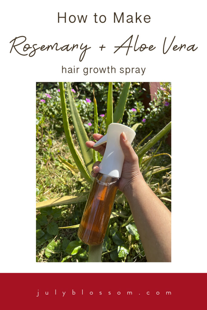Learn how to make an aloe vera rosemary hair growth spray in this article! 