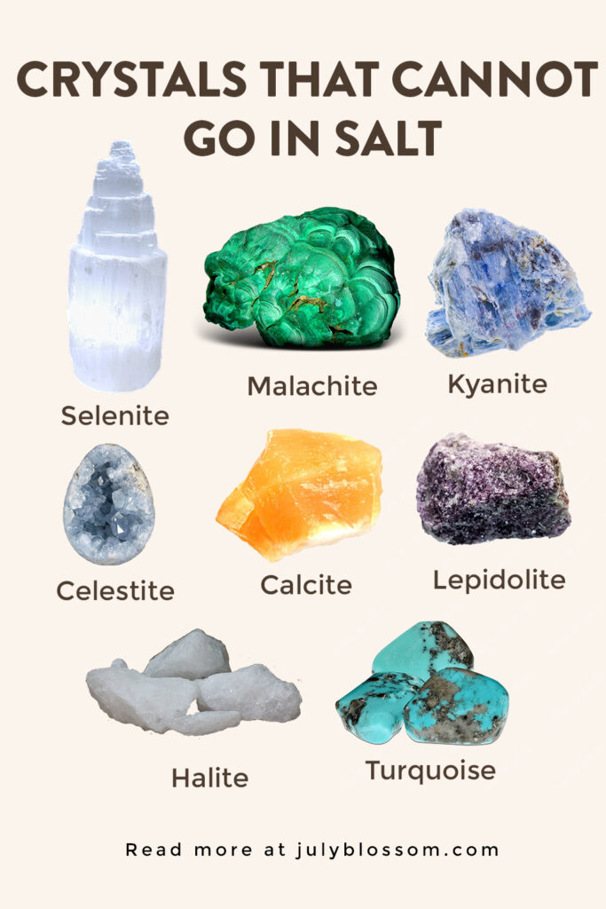 Here are the top crystals that cannot go in salt!