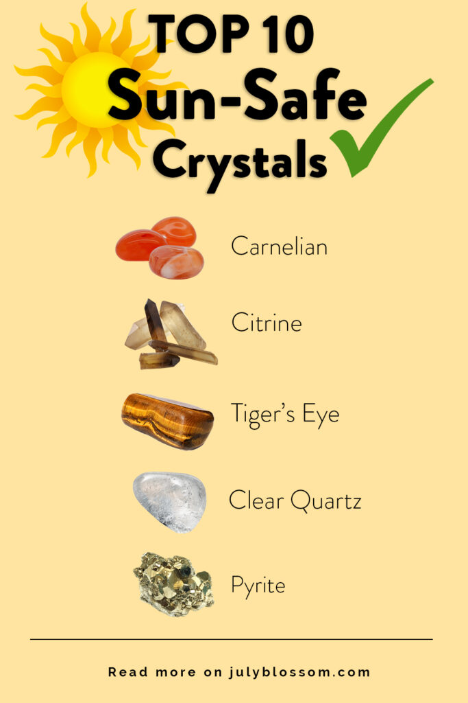 Here are the top 10 crystals that can go in the sun! 