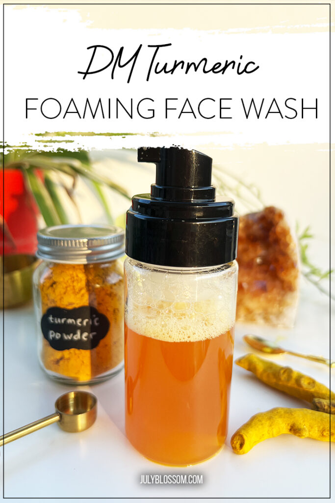 This DIY turmeric foaming face wash is bubbly, golden, and feels like sunshine in a bottle. It’s perfect if you love a cleanser that lathers up but still keeps your skin soft and calm. One pump is enough to give your skin a bright, refreshing start to the day.